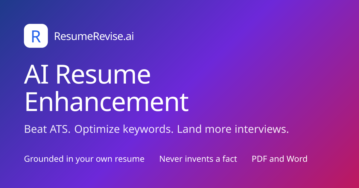 AI Resume Enhancement — Land More Interviews